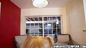 Cute teen gets first porn audition with big tits 😍