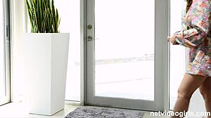 shy girl FLIPS SWITCH, revealing her BIG NATURAL TITS and TIGHT PUSSY in amateur interview