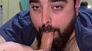 i suck hairy daddy's fat cock and swallow cum