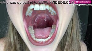 Tall guy swallows huge gummy bears down his throat 😋