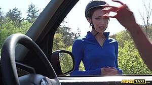 Cyclist fucked by monster cock in fake taxi.