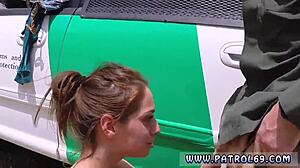 Sneaky Mexican stripper gives raw blowjob in outdoor romp
