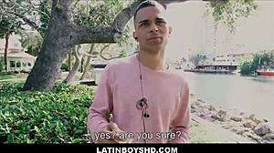 Straight Latin Twink Paid to Bang Gay Guy POV on Street