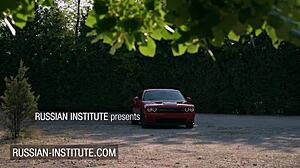 Petite Alyssa Reece enjoys doggystyle threesome at house party