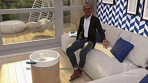 Old Man Bathes with Horny Maid in 3D Cartoon. Steps of Debauchery Gameplay Part 2!
