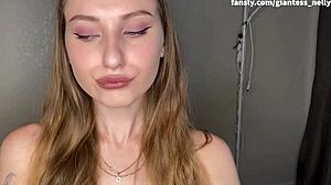 Tall guy swallows huge gummy bears down his throat 😋