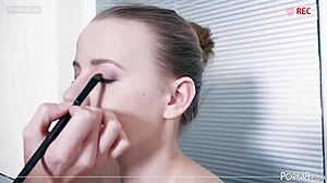 Teen interviews for hardcore casting with blowjob