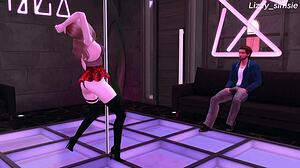 Rich guy pays for fun with strippers at the club