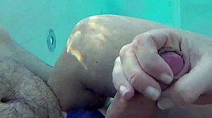 flashing cock to stepdaughter at public pool, she helps!