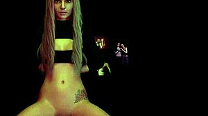 3D Anime Hentai Busty Blonde Babe Teases with Hot Fucking Action