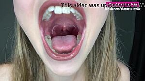 Tall guy swallows huge gummy bears down his throat 😋