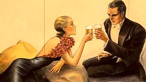 Vintage drawings depict retro anime and antique cartoon styles