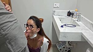 Married nurse cheats in hospital bathroom with employee