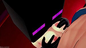 Unbelievable! Masked Girlfriend Ready for Hotel Love with Enderman!