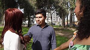 Two Horny Latinas Bang Guy