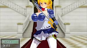 Animation of Letícia in the hentai game