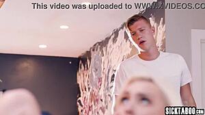 Sexy blonde teen babysitter chloe temple gets caught masturbating and fucked hard