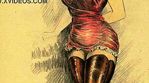 Vintage Erotic Drawings with Seductive Retro Style