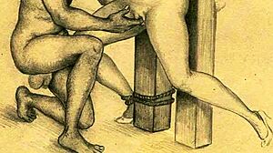 Vintage Erotic Drawings with Seductive Retro Style