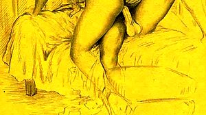 Vintage Erotic Drawings with Seductive Retro Style