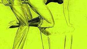 Vintage Erotic Drawings with Seductive Retro Style