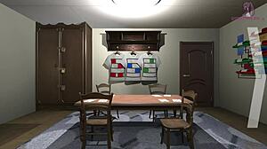 Fat boobs squeezed around huge cock in 3D blowbang bukkake.