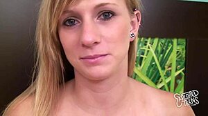 Fresh blonde 18-year-old takes cum in pussy from old man in wild anal play. Hairless and bent over for more.