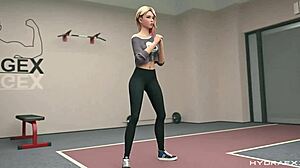 gwen's workout in hydrafxx 3d cartoon involves specific exercises and detailed poses