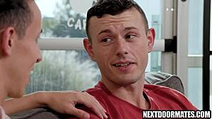 Gay Sex Erupts with Hardcore Blowjob in Coffee Shop