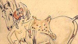 vintage hairy action in raw animated style