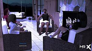 Retrieving the past at lake house shower scene