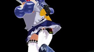 Animation of Letícia in the hentai game