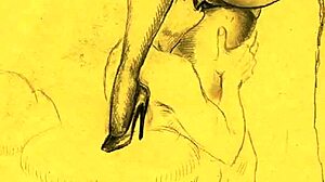 Vintage Erotic Drawings with Seductive Retro Style