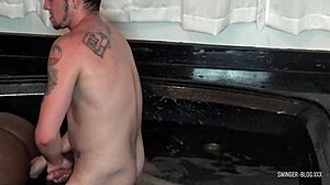 Beautiful black beauty gets it hard in a hot threesome