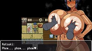 I’m Obsessed with Natsuki in Hentai Game Ep 29, Loving Huge Bukkake While Stroking Him Hard