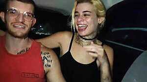 Couple fucks inside the uber