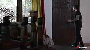 Young wife Carolina Sweets gags on big cock party