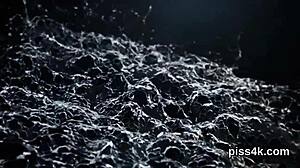 Sensual lesbian chicks sprayed with pee burst wet vaginas