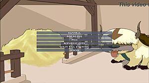 Animated hentai game with a dating simulation and four elements training