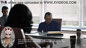 Ms. Denvers episode 20 features a milf in torn stockings chatting casually