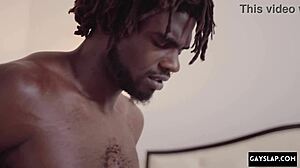 Hot Black Gay Sex With Muscular French Bodybuilder