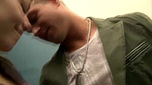 white teen gets fucked by two guys outdoors?