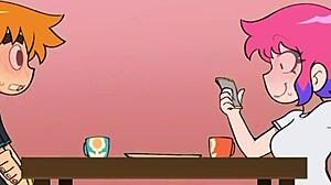 scott pilgrim gets wild in this steamy cartoon clip.