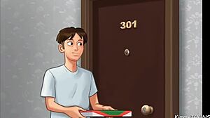 stepdaughter catches stepmom riding big cock of pizza guy!