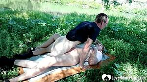 Juicy Mature Drilled Outdoors!