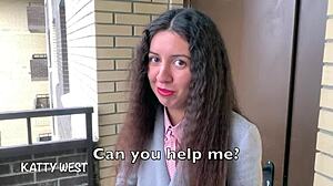 Anal sex for money with young neighbor Katty West