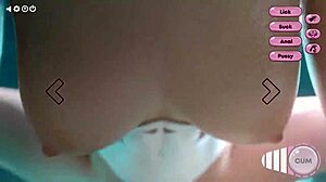 Hot futanari babe sucks and fucks near pool with cum explosion