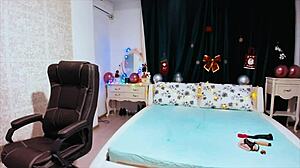 cute asian teen feels pleasure while masturbating on webcam