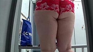 Hidden Cam Captures Mature Milf At Pool Locker Room With Juicy Ass And Hairy Pussy