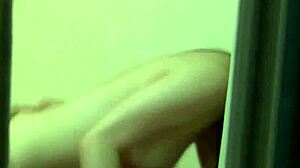 tongued asian babe caught on hidden cam in public